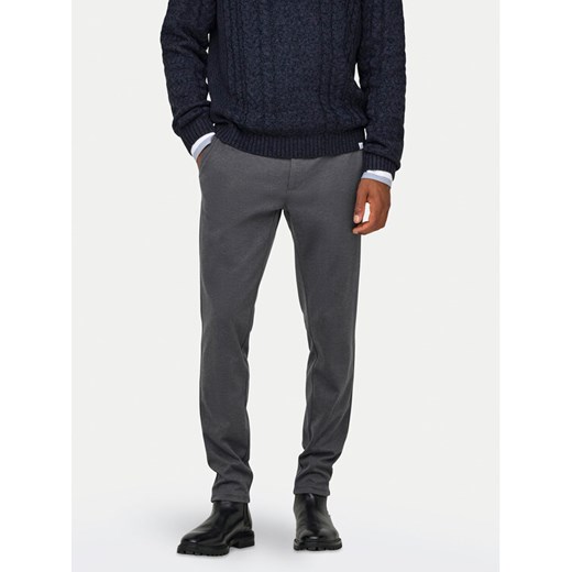 Only & Sons Chinosy 22031061 Szary Slim Fit ze sklepu MODIVO w kategorii Spodnie męskie - zdjęcie 182611849