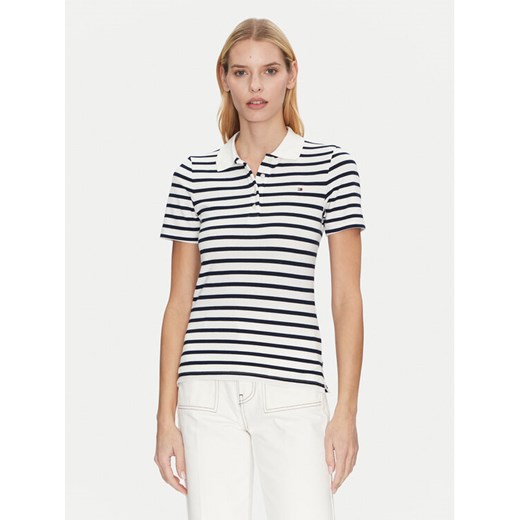 Tommy Hilfiger Polo 1985 WW0WW43225 Granatowy Slim Fit ze sklepu MODIVO w kategorii Bluzki damskie - zdjęcie 182611917