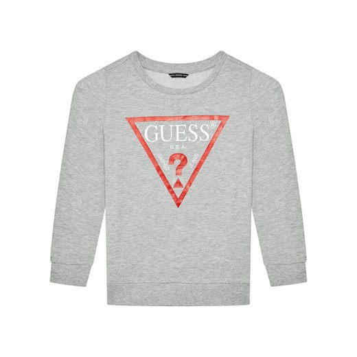 Guess Bluza N73Q10 KAUG0 Szary Regular Fit ze sklepu MODIVO w kategorii Bluzy chłopięce - zdjęcie 182611936