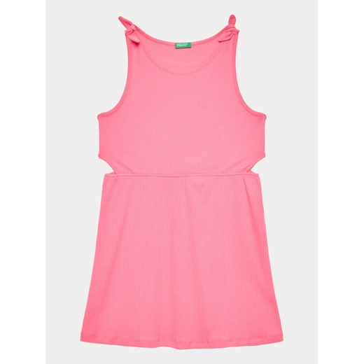 United Colors Of Benetton Sukienka codzienna 3ZZUCV00E Różowy Regular Fit ze sklepu MODIVO w kategorii Sukienki dziewczęce - zdjęcie 182611965
