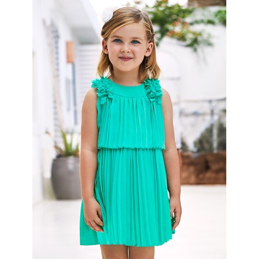 Mayoral Sukienka elegancka 3920 Niebieski Regular Fit ze sklepu MODIVO w kategorii Sukienki dziewczęce - zdjęcie 182612058