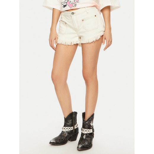 One Teaspoon Szorty jeansowe Retro Dukes 26801 Écru Regular Fit ze sklepu MODIVO w kategorii Szorty - zdjęcie 182612155