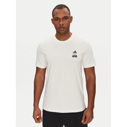 adidas T-Shirt Star Wars The Mandalorian™ JI5715 Biały Regular Fit ze sklepu MODIVO w kategorii T-shirty męskie - zdjęcie 182612199