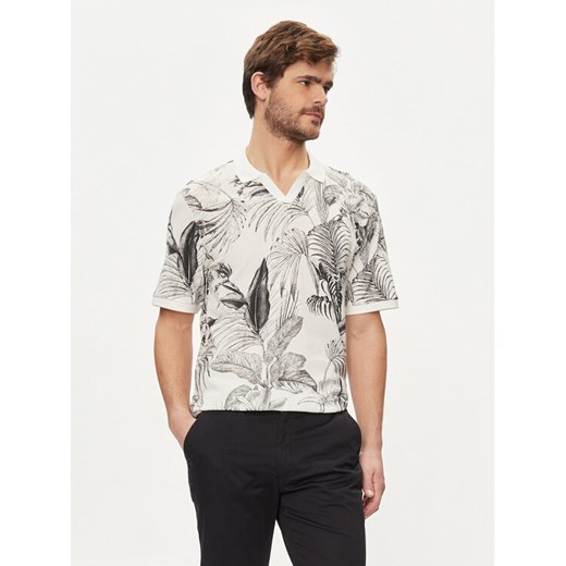 Jack&Jones Polo Guru 12250733 Biały Standard Fit ze sklepu MODIVO w kategorii T-shirty męskie - zdjęcie 182612396