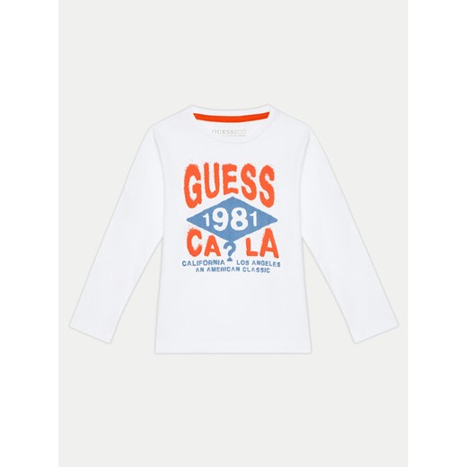Guess Bluzka N4BI01 I3Z14 Biały Regular Fit ze sklepu MODIVO w kategorii Bluzki dziewczęce - zdjęcie 182612437