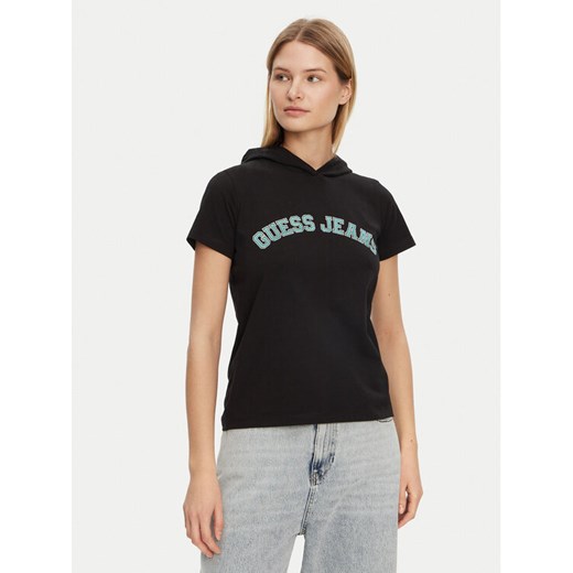 Guess T-Shirt W5GP28 J1314 Czarny Regular Fit ze sklepu MODIVO w kategorii Bluzki damskie - zdjęcie 182612487