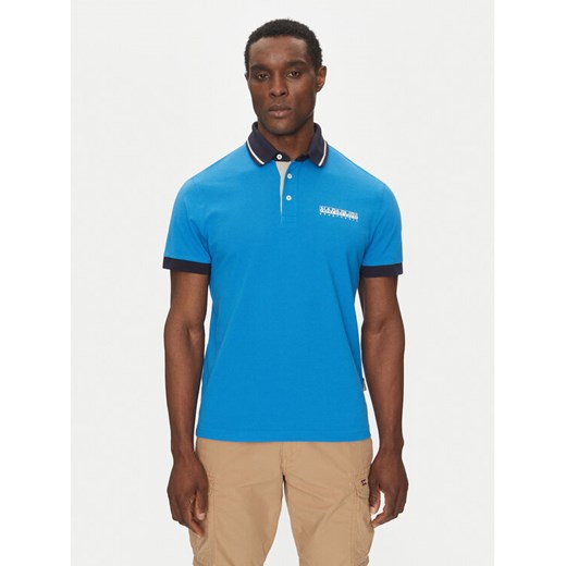 Napapijri Polo E-Zeri NP0A4ID4 Niebieski Regular Fit ze sklepu MODIVO w kategorii T-shirty męskie - zdjęcie 182612505