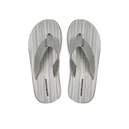 Skechers Japonki Tantric-Fritz 205098/GRY Szary ze sklepu MODIVO w kategorii Klapki męskie - zdjęcie 182612517