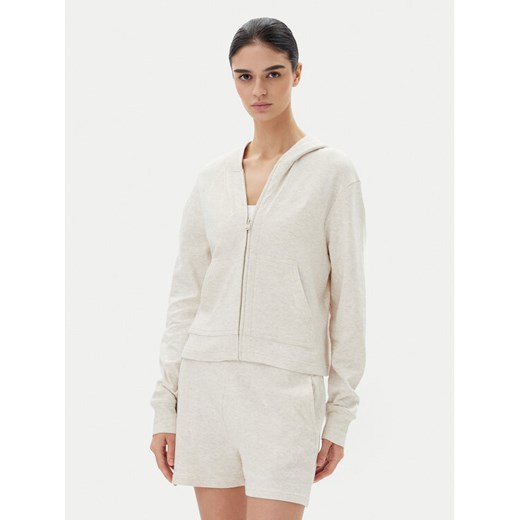 Calvin Klein Underwear Bluza LV00QS7504 Beżowy Regular Fit ze sklepu MODIVO w kategorii Bluzy damskie - zdjęcie 182612566