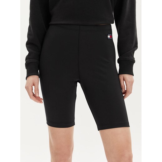 Tommy Jeans Kolarki Badge DW0DW17773 Czarny Slim Fit ze sklepu MODIVO w kategorii Szorty - zdjęcie 182612589