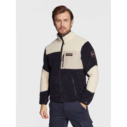 Napapijri Polar Yupik Fz 3 NP0A4GNT Czarny Regular Fit ze sklepu MODIVO w kategorii Bluzy męskie - zdjęcie 182612626