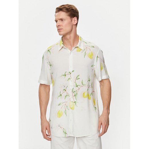 Guess Koszula M4GH59 WD4Z2 Biały Slim Fit ze sklepu MODIVO w kategorii Koszule męskie - zdjęcie 182612675