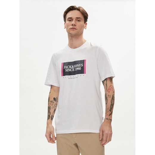 Jack&Jones T-Shirt Lafayette 12252681 Biały Standard Fit ze sklepu MODIVO w kategorii T-shirty męskie - zdjęcie 182612716