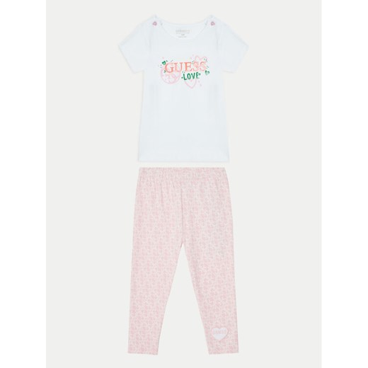 Guess Komplet dziecięcy A5RG06 K6YW4 Biały Regular Fit ze sklepu MODIVO w kategorii Komplety niemowlęce - zdjęcie 182612868