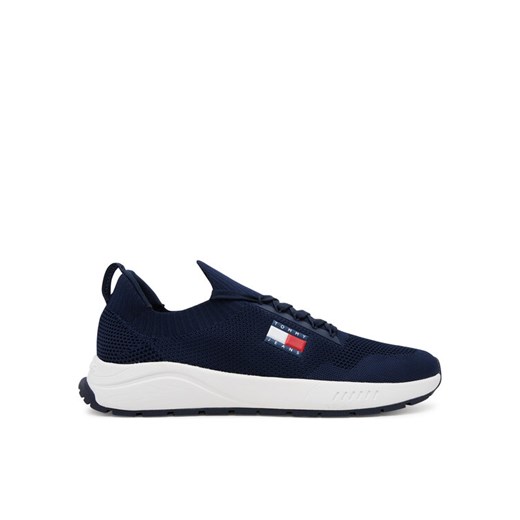 Tommy Jeans Sneakersy Runner Kntitted EM0EM01555 Granatowy ze sklepu MODIVO w kategorii Buty sportowe męskie - zdjęcie 182612905