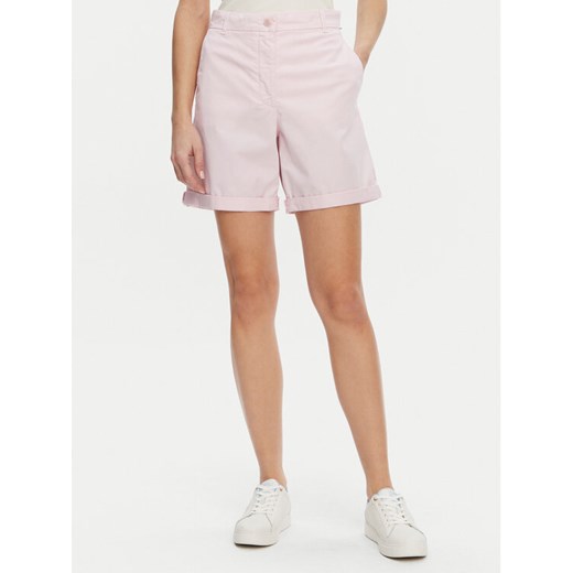 Tommy Hilfiger Szorty materiałowe WW0WW42457 Różowy Regular Fit ze sklepu MODIVO w kategorii Szorty - zdjęcie 182612919
