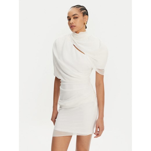 JACQUEMUS Sukienka koktajlowa 24H251DR130-1555 Biały Regular Fit ze sklepu MODIVO w kategorii Sukienki - zdjęcie 182612978