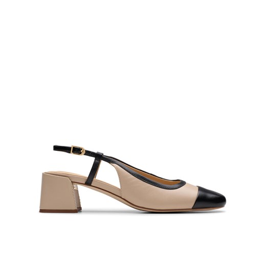 Clarks Sandały Nyta45 Sling 26181321 Beżowy ze sklepu MODIVO w kategorii Sandały damskie - zdjęcie 182613037