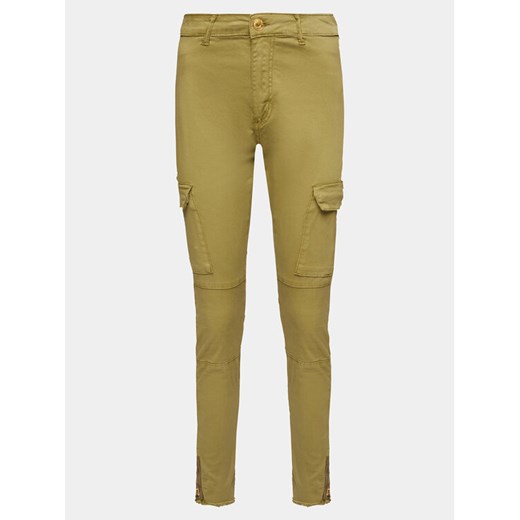 Alpha Industries Spodnie materiałowe Cargo 108022 Zielony Slim Fit ze sklepu MODIVO w kategorii Spodnie damskie - zdjęcie 182613047