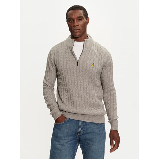 Brave Soul Sweter MK-248PLATO Szary Regular Fit ze sklepu MODIVO w kategorii Swetry męskie - zdjęcie 182613056