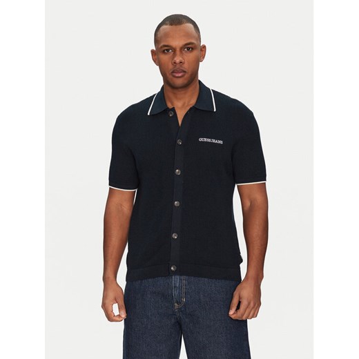 Guess Jeans Polo M5GR18 Z3HM1 Granatowy Regular Fit ze sklepu MODIVO w kategorii T-shirty męskie - zdjęcie 182613099