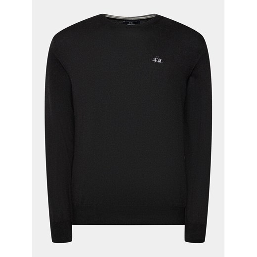 La Martina Sweter Wilmar WMS002 YW091 Czarny Regular Fit ze sklepu MODIVO w kategorii Swetry męskie - zdjęcie 182613108