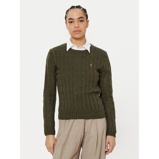 Polo Ralph Lauren Sweter 211891640030 Zielony Regular Fit ze sklepu MODIVO w kategorii Swetry damskie - zdjęcie 182613135