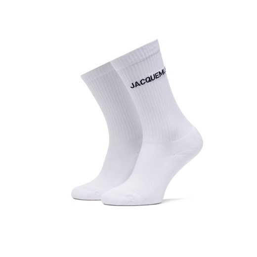 JACQUEMUS Skarpety wysokie damskie 21H213AC003-5000 Biały ze sklepu MODIVO w kategorii Skarpetki damskie - zdjęcie 182613147