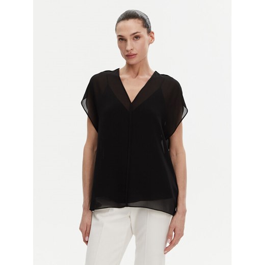 Calvin Klein Bluzka K20K208187 Czarny Relaxed Fit ze sklepu MODIVO w kategorii Bluzki damskie - zdjęcie 182613178