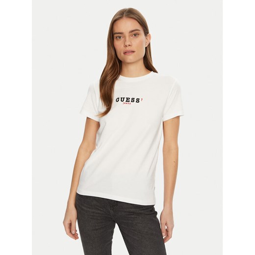 Guess Jeans T-Shirt W5RI54 J1314 Biały Regular Fit ze sklepu MODIVO w kategorii Bluzki damskie - zdjęcie 182613209