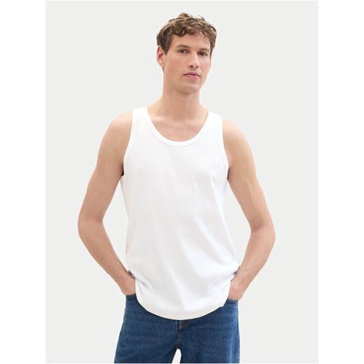 Tom Tailor Denim Tank top 1042035 Biały Regular Fit ze sklepu MODIVO w kategorii T-shirty męskie - zdjęcie 182613278