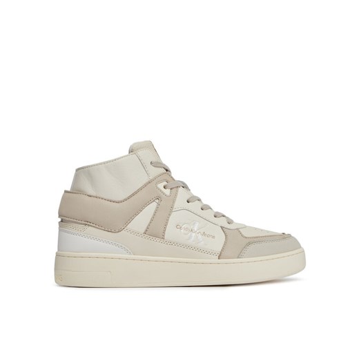 Calvin Klein Jeans Sneakersy Basket Cupsole Mid Lth Ml Fad YM0YM00883 Beżowy 44 MODIVO