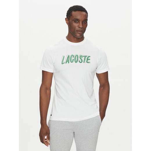 Lacoste T-Shirt TH8916 Biały Regular Fit ze sklepu MODIVO w kategorii T-shirty męskie - zdjęcie 182613329