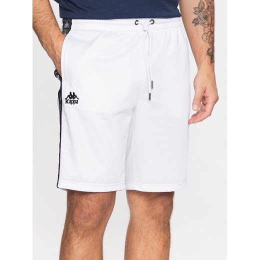 Kappa Szorty sportowe 313019 Biały Regular Fit ze sklepu MODIVO w kategorii Spodenki męskie - zdjęcie 182613369