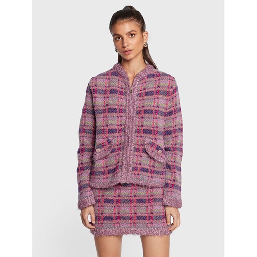 Blugirl Blumarine Kardigan RF2037-MA293 Fioletowy Regular Fit ze sklepu MODIVO w kategorii Swetry damskie - zdjęcie 182613406
