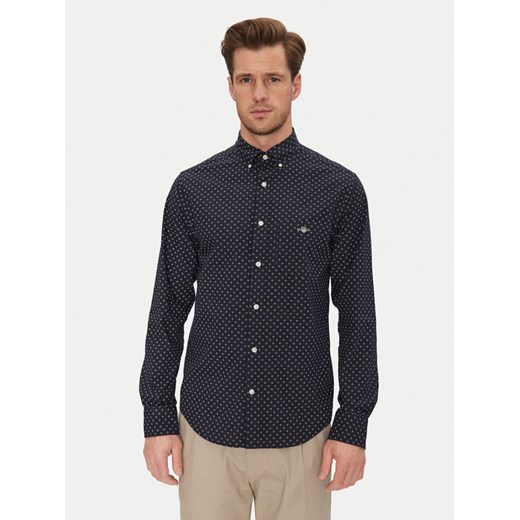 Gant Koszula 3250056 Granatowy Regular Fit ze sklepu MODIVO w kategorii Koszule męskie - zdjęcie 182613467