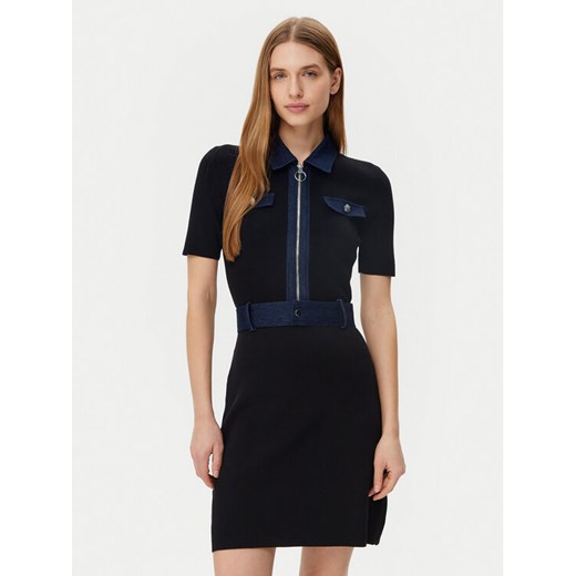 Morgan Sukienka dzianinowa 251-RMJEAN Czarny Slim Fit ze sklepu MODIVO w kategorii Sukienki - zdjęcie 182613488