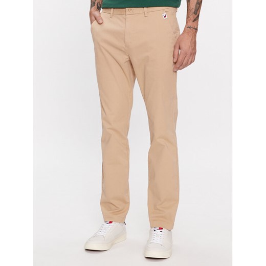 Tommy Jeans Chinosy Austin DM0DM18339 Beżowy Slim Fit Tommy Jeans 34_34 MODIVO