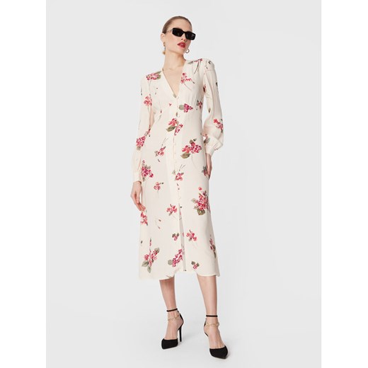 TWINSET Sukienka koszulowa 231TP2701 Beżowy Regular Fit ze sklepu MODIVO w kategorii Sukienki - zdjęcie 182613508