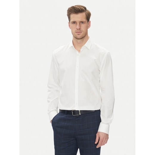 HUGO Koszula Kenno 50539707 Biały Slim Fit ze sklepu MODIVO w kategorii Koszule męskie - zdjęcie 182613546