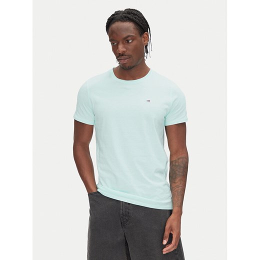 Tommy Jeans T-Shirt DM0DM04411 Zielony Slim Fit ze sklepu MODIVO w kategorii T-shirty męskie - zdjęcie 182613697