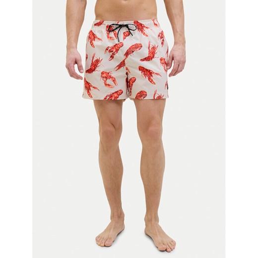 Jack&Jones Szorty kąpielowe Maui 12272809 Beżowy Regular Fit ze sklepu MODIVO w kategorii Kąpielówki - zdjęcie 182613848
