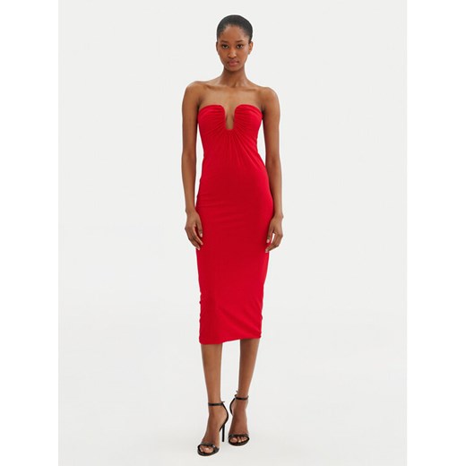 PINKO Sukienka koktajlowa 105021 A2GS Czerwony Regular Fit ze sklepu MODIVO w kategorii Sukienki - zdjęcie 182613867