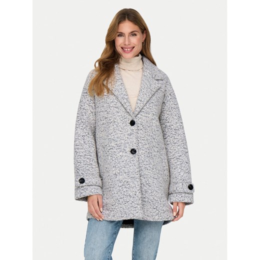 ONLY Płaszcz wełniany Sophia 15321880 Szary Relaxed Fit ze sklepu MODIVO w kategorii Płaszcze damskie - zdjęcie 182613868