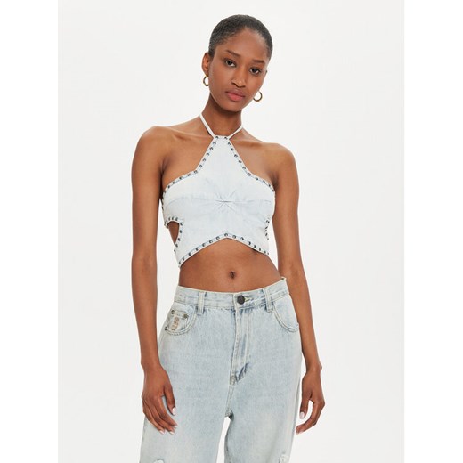 One Teaspoon Top 26439 Niebieski Slim Fit ze sklepu MODIVO w kategorii Bluzki damskie - zdjęcie 182613948