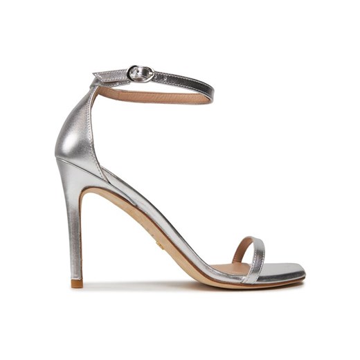 Stuart Weitzman Sandały Nudistcurve 100 Sanda SA178 Srebrny ze sklepu MODIVO w kategorii Sandały damskie - zdjęcie 182613975