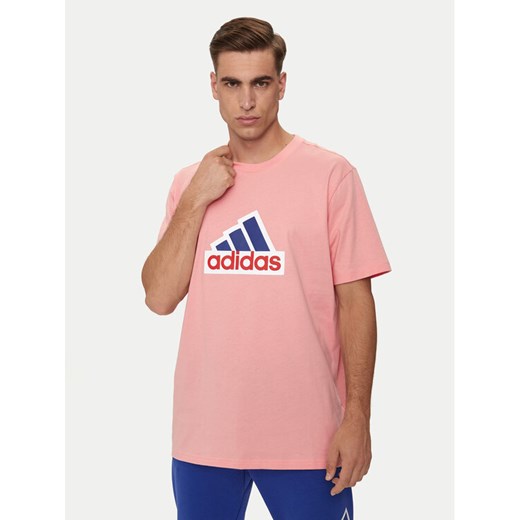 adidas T-Shirt Future Icons Badge of Sport IS8342 Różowy Loose Fit ze sklepu MODIVO w kategorii T-shirty męskie - zdjęcie 182613979