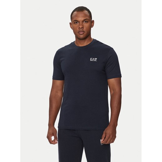 EA7 Emporio Armani T-Shirt 8NPT25 PJVPZ 0562 Granatowy Regular Fit ze sklepu MODIVO w kategorii T-shirty męskie - zdjęcie 182614019
