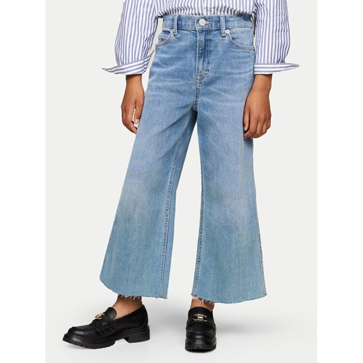 Tommy Hilfiger Jeansy KG0KG08145 Niebieski Wide Leg ze sklepu MODIVO w kategorii Spodnie dziewczęce - zdjęcie 182614105