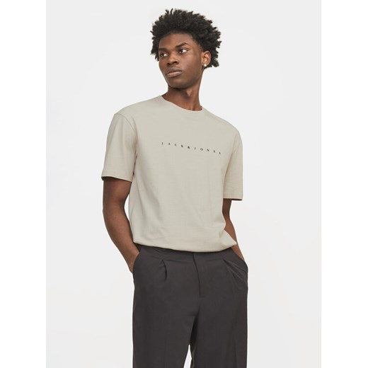 Jack&Jones T-Shirt Star 12234746 Beżowy Relaxed Fit ze sklepu MODIVO w kategorii T-shirty męskie - zdjęcie 182614146